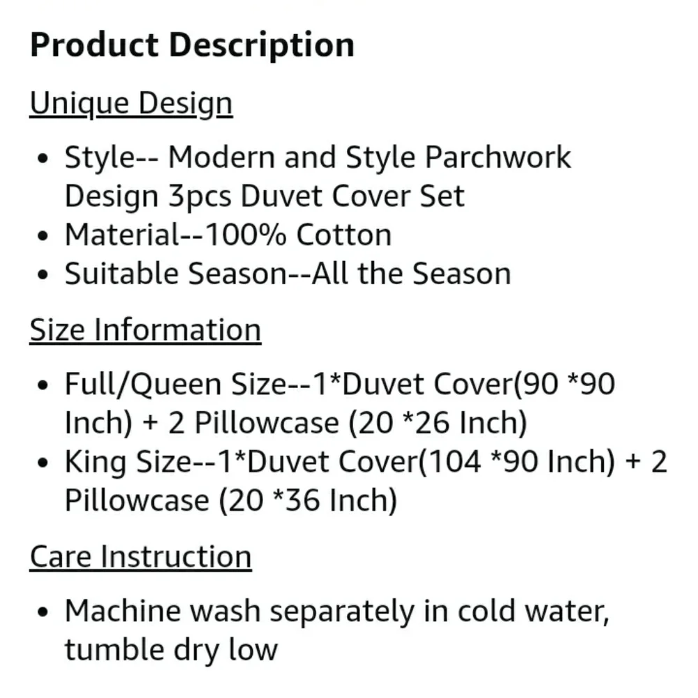 ⭐🆕Grey ivory white khaki cotton duvet cover set